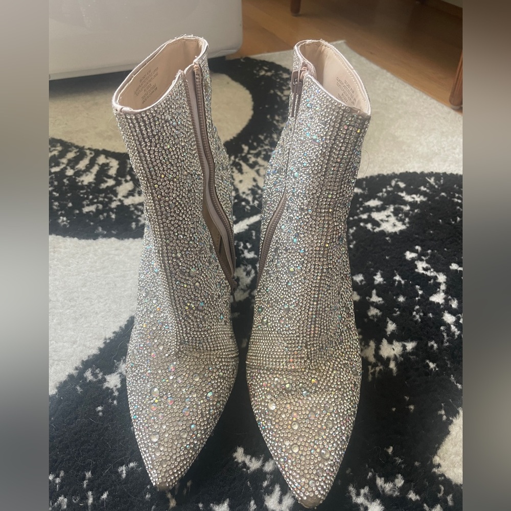 Betsy Johnson rhinestone ankle boots